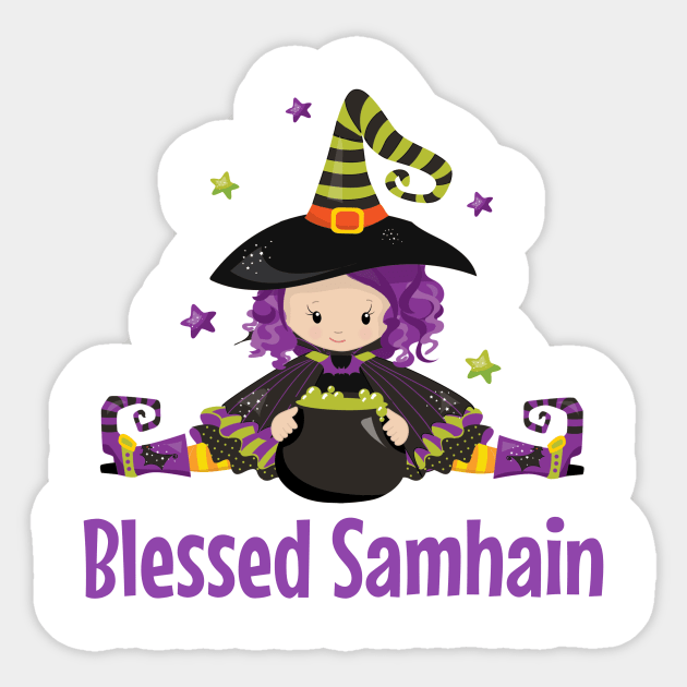 Samhain Witch Gift Wicca Pagan Gifts Witchy Design Sticker by InnerMagic